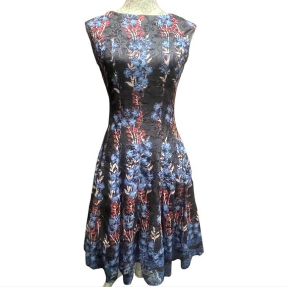 Roz & Ali Floral Lace Overlay Skater Fit n Flare Dress Plus Size 22 2X 3X - Picture 1 of 10